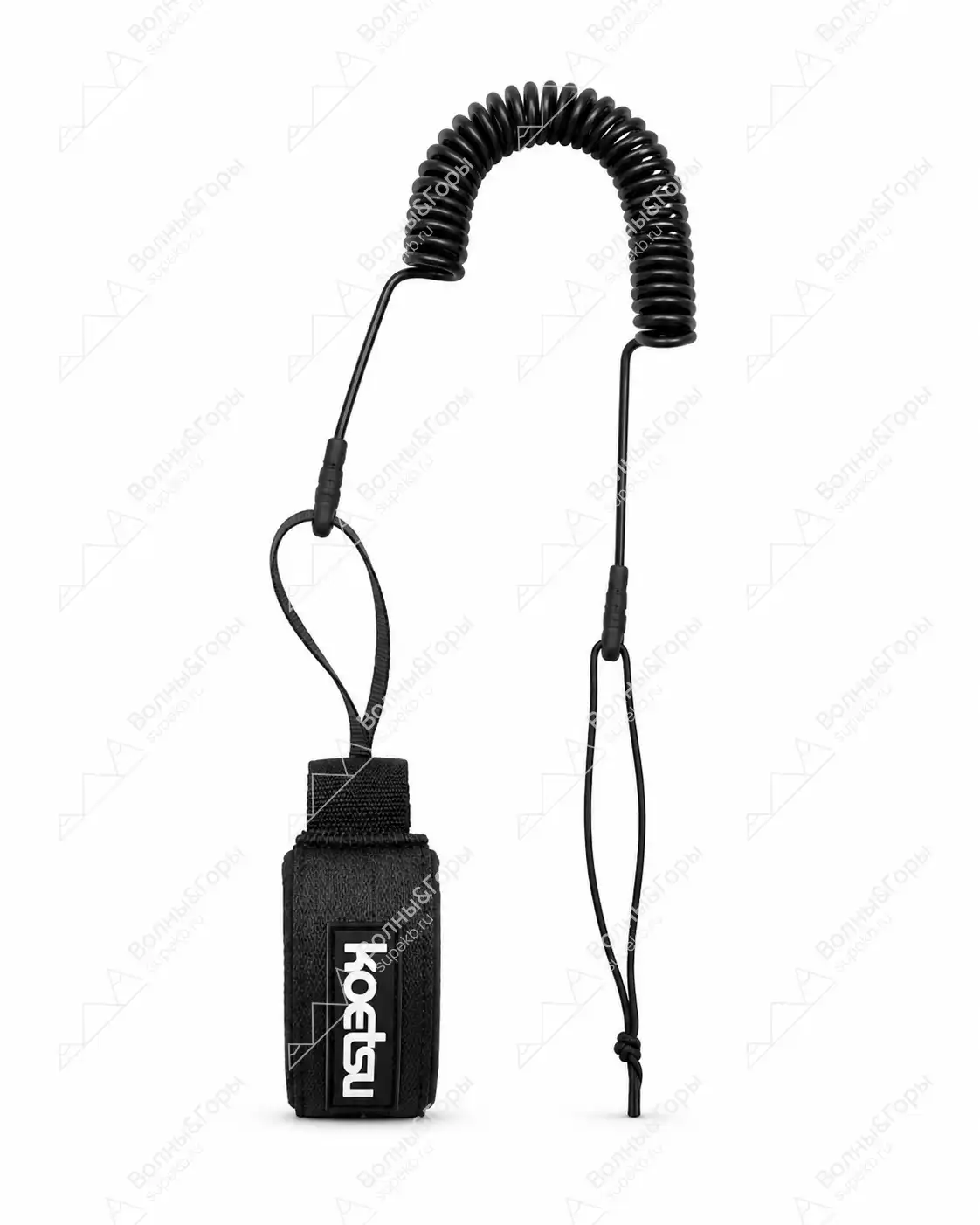 Лиш витой для SUP-доски Koetsu 5 мм, шарнирный, черный