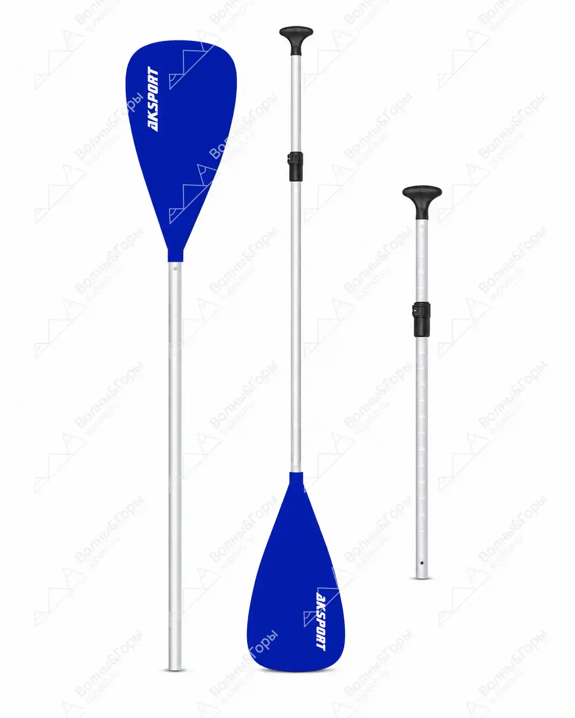 Весло алюминиевое AKSport для sup-доски (3-х составное)