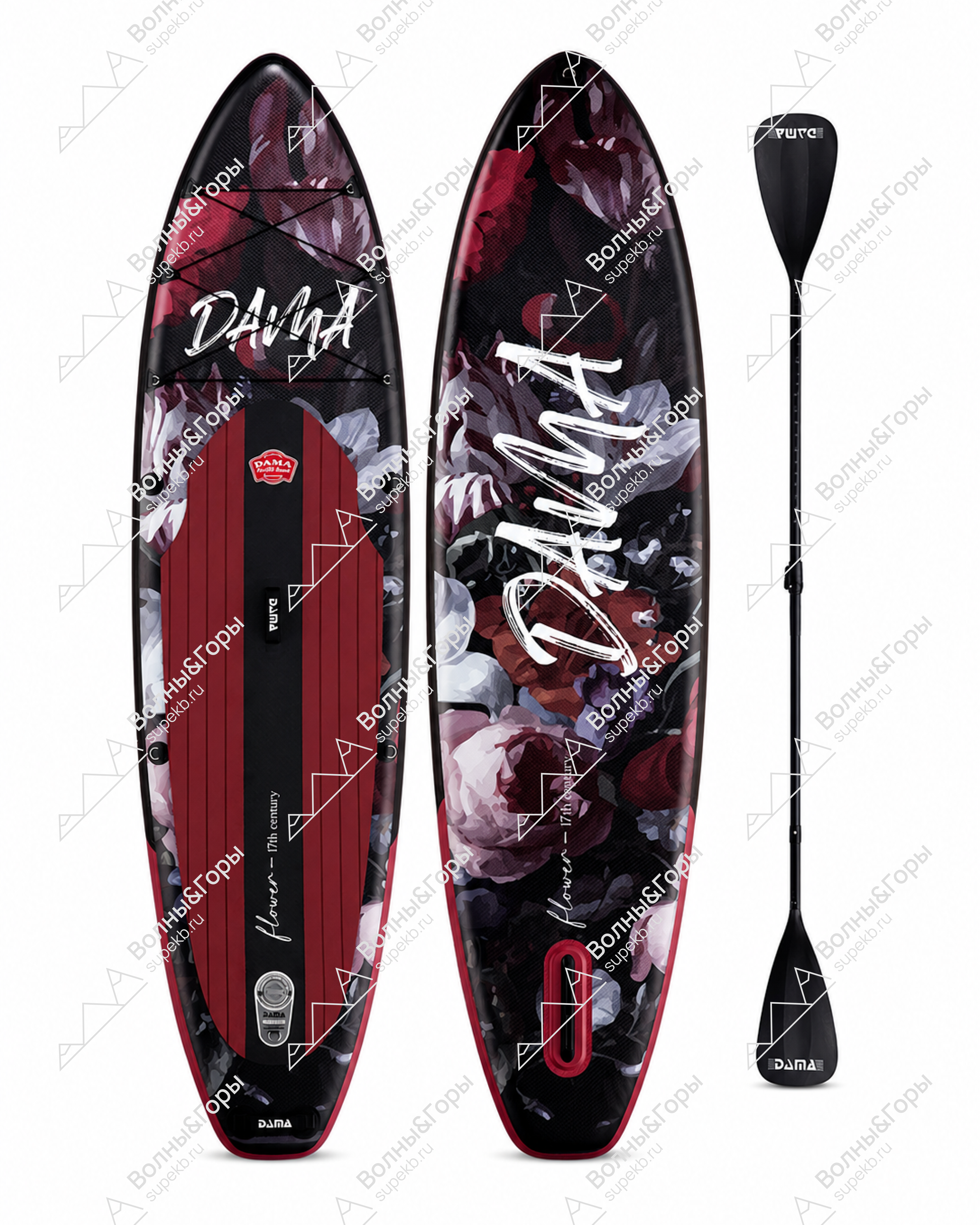 Sup-доска Dama Flower Black 10'6"